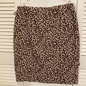 JCrew leopard number 2 pencil skirt
